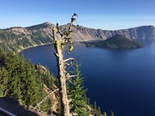 Crater Lake after wind shifted the smoke.