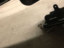 Drilling a 1/4'' hole in the right rear frame (not a good time).