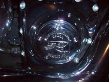 New insert I bought today.  It says Harley Davidson World, Edmond Oklahoma.  This was a rare piece done by my dealership. -- it's kind of like my dojo ;)