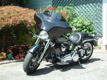 Patty's 2009 FatBoy with Fairing and stereo