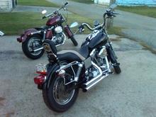 My Ironhead, and my girfriends '97 Dyna.