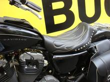 C&amp;C Seats 
http://www.sideroadcycles.com/AmericanMotorcycles/Seats/Motorcycle_Seats.html