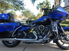 Blue - 2012 Road Glide Custom CVO in Candy Cobalt/Twilight Blue with Real Smoke Graphics