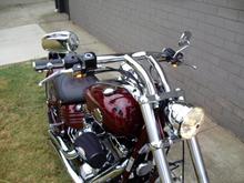 blinkers  got them here ... http://www.gworkscustomcycles.com.au/