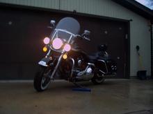 Frenched Visor Trim Rings and Mini-Apes installed with the lights on.