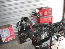 pitiful looking road king waiting for shiny new parts