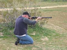My dad taking aim with his Marlin 30-30.