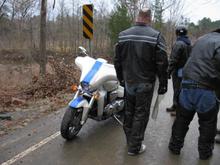 One of our crew went down on his brand new bike..he was really lucky.  No helmet and he landed in the rocks.  Could have been really bad news if he had gone in head first.
