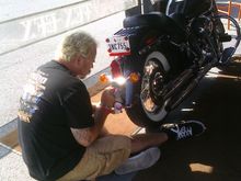 The old lady's scooter