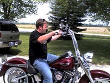 Casey on me bike dreaming