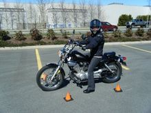 Learning to ride. 250 Virago