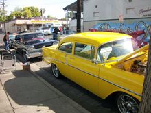 The '56 big block at car show downtown. Just sold it  :(