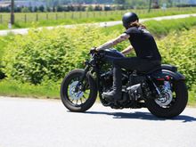 solo side bag with fuel bottle