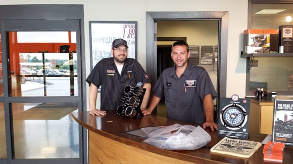 The service staff at Wildcat Harley Davidson had us back on the road in a matter of hours.