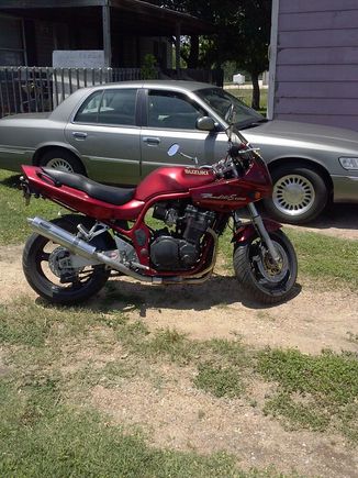 1200 Bandit hopped up a bit. Rode for about 5 years until my neck got too stiff.  To enjoy it.