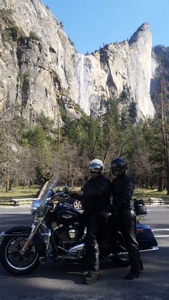 In front of Bridalveil Falls.
