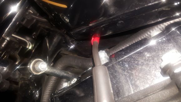 Taped it up for temporary until i can get to dealer tuesday. Heres pic to show location.