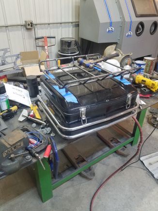 Box was ok until I made the rack. looks kinda goofy now, but had to have a place to carry the tent....