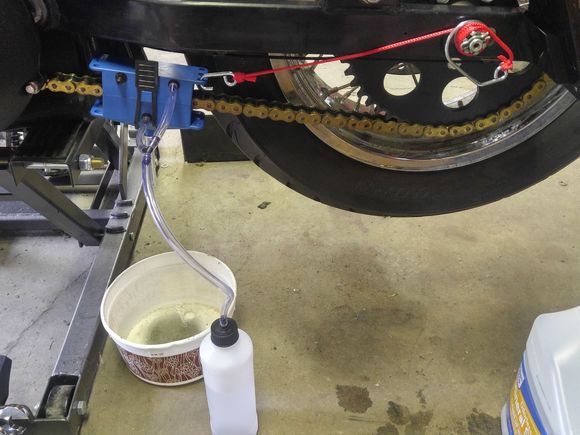 The setup. I later moved the anchor cord to the axle spacer.