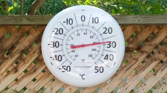 Suppose to go to 32C today with a humidex of 38C.