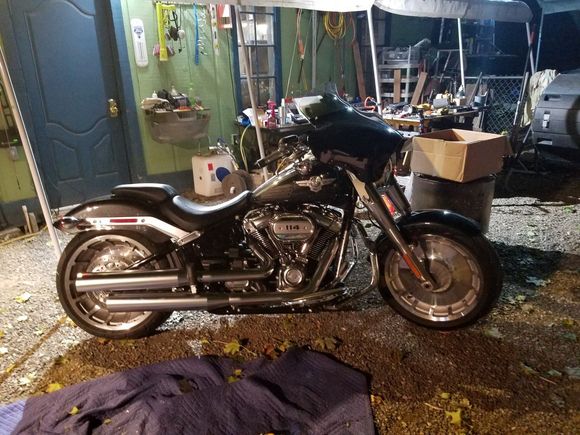 Batwing of a 2014 Switchback mocked up on the 18 fat boy