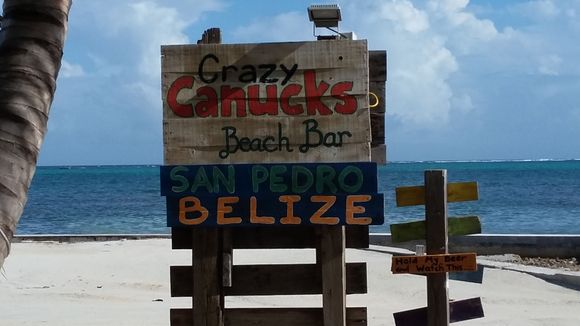 Sunday afternoon at the Crazy Canucks Beach Bar.
