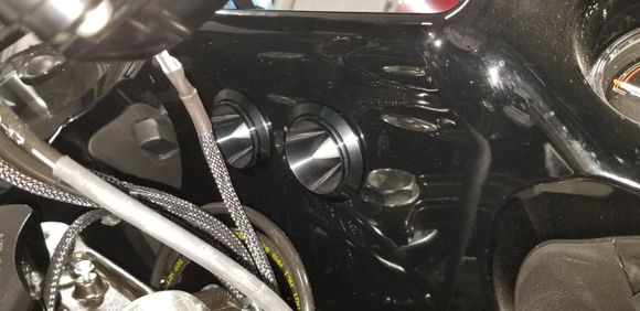 I didnt remove the inner fairing, i was able to drill the holes with the radio removed.
