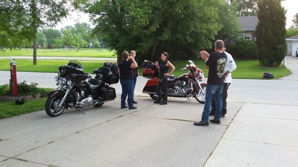 Time to ride! Route will take us across into Michigan and north to our first overnight stop in Petosky, Michigan.