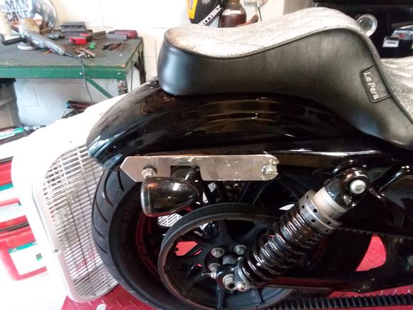 Building another sissy bar. Made the bracket for it to be detachable. 