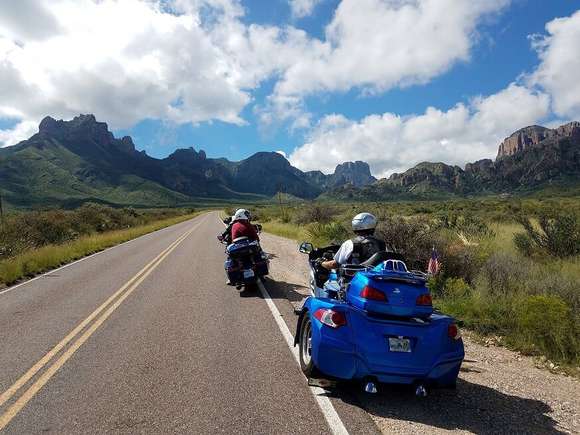 Vietnam vet on his Trike.