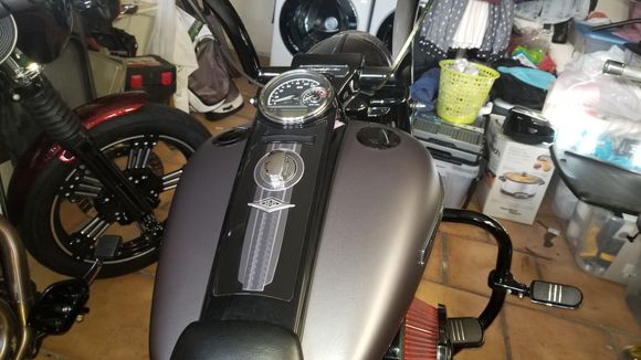 Black Flush Mount, matches the rest of the bike