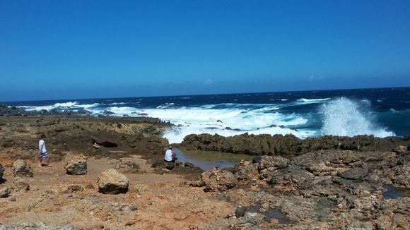 Very constant rough seas on this side of the island island