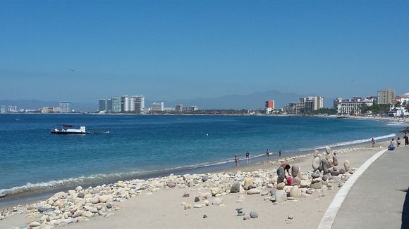 The beach from the Melacon looking north.