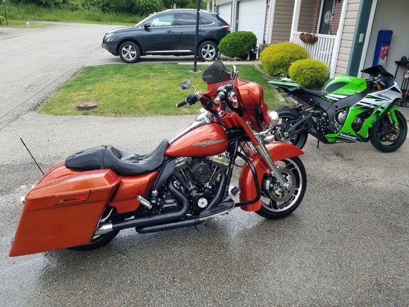2011 Street Glide, 2015 ZX10R 