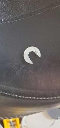 Side view of a washer.