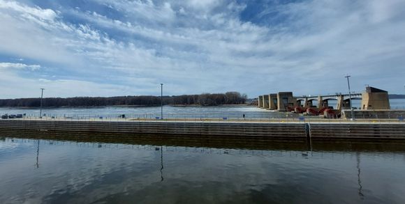 Lock & dam 13, on the Mississippi River. 