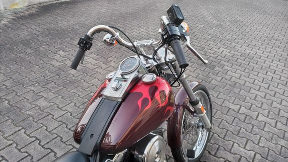 Original stainless steel handelbars installed & front brakeline connected & front brake mastercylinder blead 