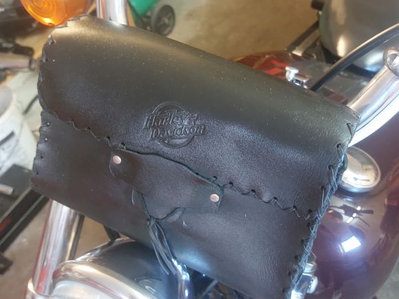 Heres the front Handelbar  pouch, theses pouches were reproduced in NZ., i think they did a fine job !