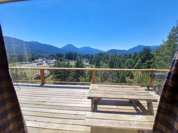 View out of our vacation rental in Packwood (great little mountain town), saw elk every morning and evening.