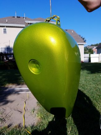 Finished tank in daylight