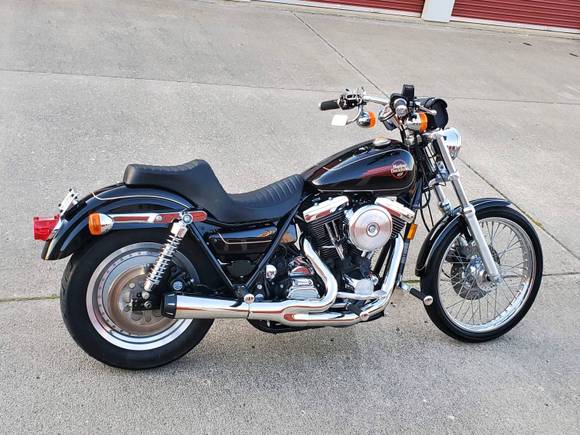 1991 fxlr I bought new.  Recently let her go to help finance my other 2 bikes. Yes, regrets.... Gotta handsome price though! Only 10k mi.