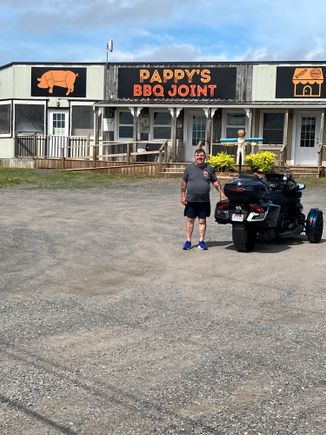 Cousin at the family homestead site PEI