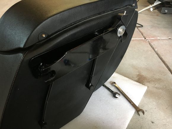 The bracketmounted on the bag.
