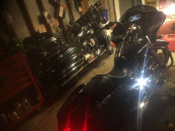 I hope my 96 FLHTCU gets to keep its new stable buddy.