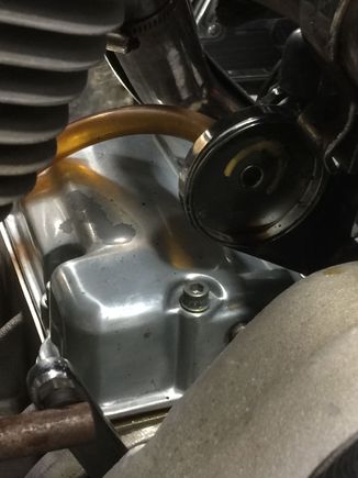 What is missing here ? When I crank it , oil blows out.  Bike is new to me and hasn’t ran in a few years. Can’t ask previous owner 