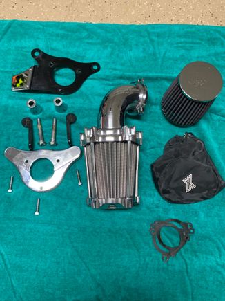 Xtreme Machine Air intake fits Twin Cam includes PM servo cover, extra K&N filter, rain sock - $500 or best offer for everything