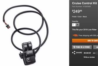 Here's your Cruise Control if you lean towards the FXLR.  You could install, would need to take to dealer for ECU flash so the bike would recognize it.