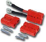 Anderson power products makes these. I used them for my saddle bags. You have to buy two,  and you can get them in several different gauges. I used 8 gauge.