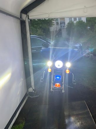 Passing lamps are wicked bright and wonderful at night!  