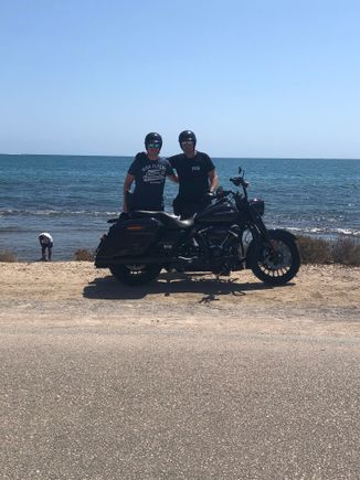 With our son, a future Harley rider ( 2015 Harley Lowrider)